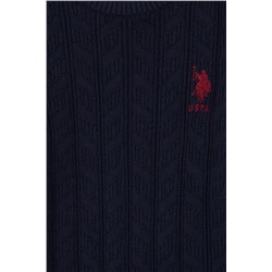 Erkek Çocuk Lacivert Basic Bisiklet Yaka Kazak