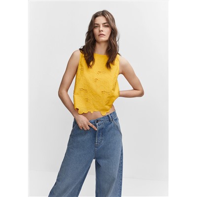 Blusa calados bordados