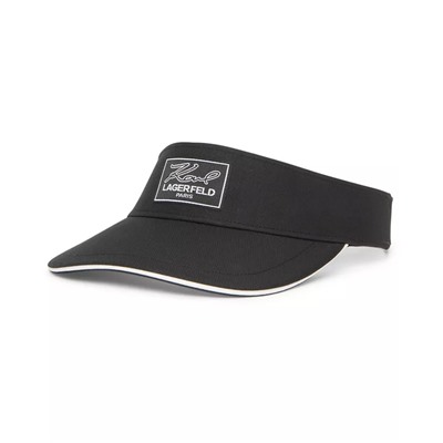 KARL LAGERFELD Women's Karl Logo Patch Adjustable Visor