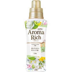LION Кондиционер для белья Soflan Aroma Rich Ellie дезодорирующий с натуральными ароматическими маслами бутылка с колпачком-дозатором 520 мл