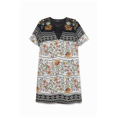 Vestido camisetero étnico