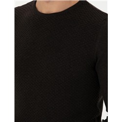 Kahverengi Slim Fit Kazak