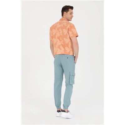 Erkek Mint Kanvas Pantolon