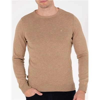 Camel Melanj Slim Fit Bisiklet Yaka Basic Triko Kazak