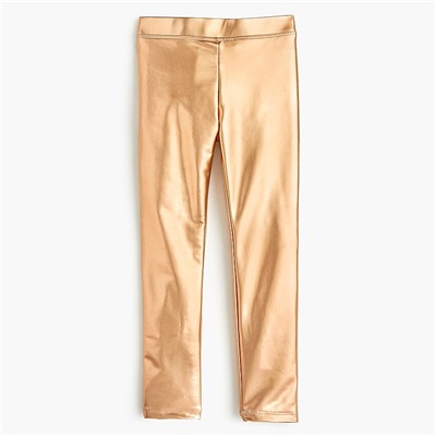 Girls' everyday leggings in metallic