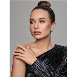 Кольцо женское из серебра родированное 925 пробы К50092