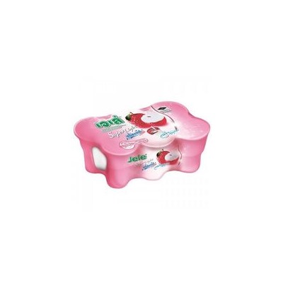 Желе с личи в стаканчике с трубочкой Jele Light 6 шт по 125гр / Jele Light Jelly Summer Lychee Flavor 6 pcs*125g