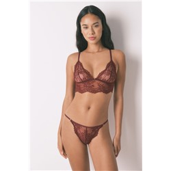 Bralette encaje espalda especial vino