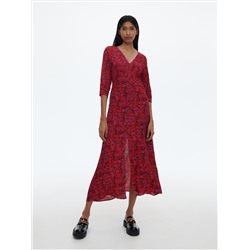 Viskose Kleid mit Muster