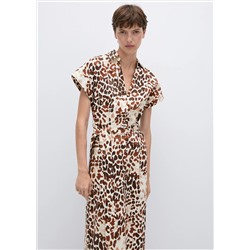 Vestido animal print lazo