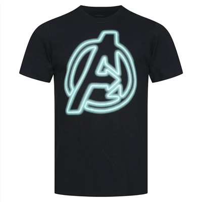 AVENGERS MARVEL Neon Herren T-Shirt FCMTS019BLK