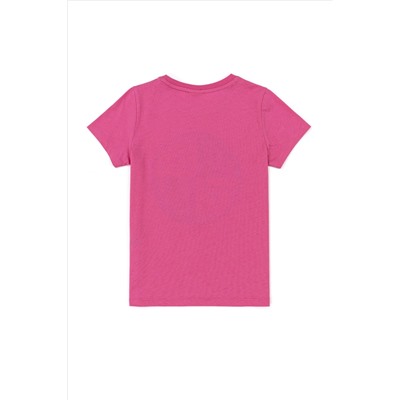 Erkek Çocuk Pembe Bisiklet Yaka Tişört