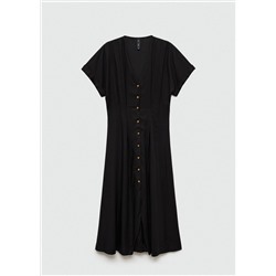Vestido evasé botones