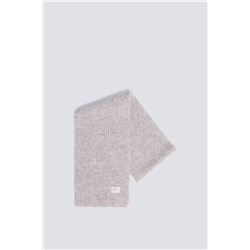 Bufanda canalé color crudo