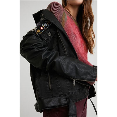 Chaqueta biker vaquera slim