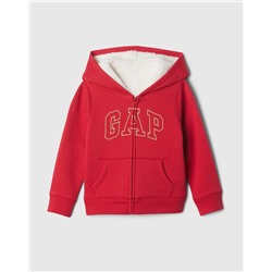 babyGap Logo Sherpa-Lined Zip Hoodie