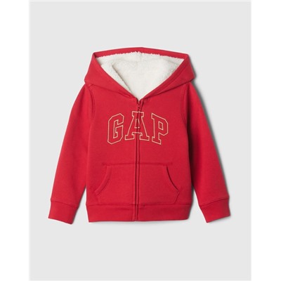 babyGap Logo Sherpa-Lined Zip Hoodie