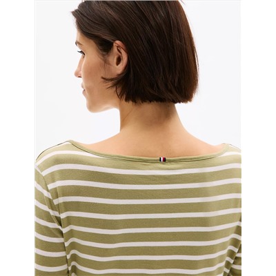 Stripe Boatneck T-Shirt