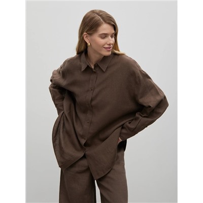 Рубашка однотонная, B3013/tiramisu