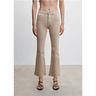 Jeans flare crop -  Mujer | MANGO OUTLET España