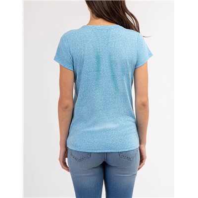 TWIST NECK SNOW YARN T-SHIRT