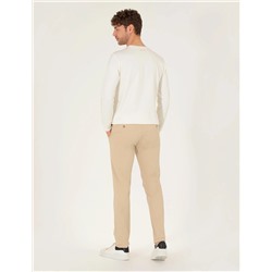 Bej Regular Fit Kanvas Pantolon