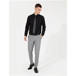 Siyah Regular Fit Uzun Kollu Klasik Gömlek