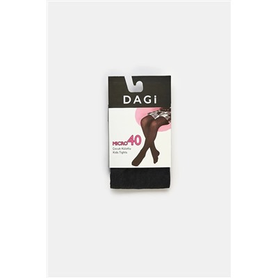 Dagi Siyah Çocuk Micro 40 Külotlu Çorap 21WG55026UK_SY_9_11Y