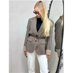 Модный клетчатый пиджак в стиле ретро   BOTTEG*A VENETT*E