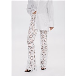 Pantalón palazzo crochet