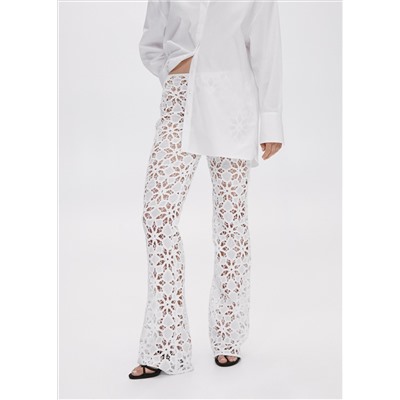 Pantalón palazzo crochet