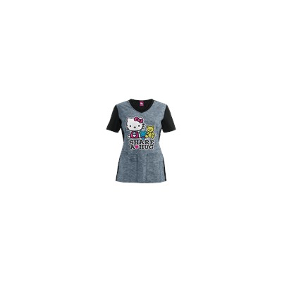 Cherokee Tooniforms Scrubs Hello Kitty Share Print Top