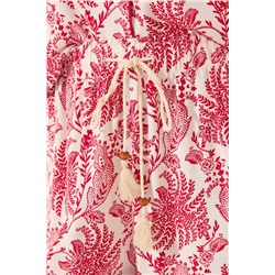 Pijama camisero Capri estampado hojas
