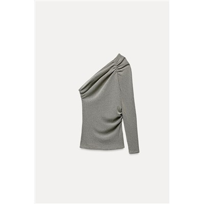 TEXTURED ASYMMETRIC TOP