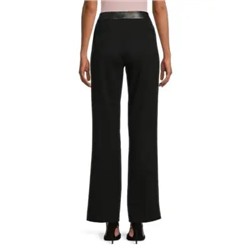 KARL LAGERFELD PARIS ​Mixed Media Wide Leg Trousers