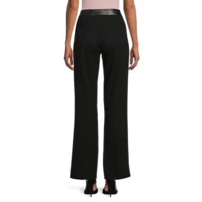 KARL LAGERFELD PARIS ​Mixed Media Wide Leg Trousers