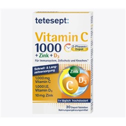 Vitamin C + Zink + D3 Tabletten 30 St, 41,6 g