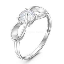 Серьги из серебра с фианитами родированные 925 пробы 320136р