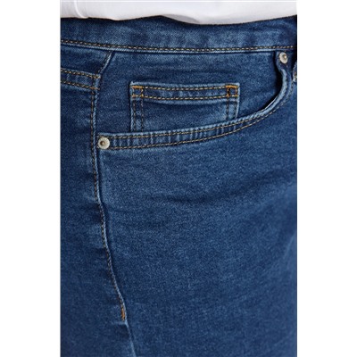 Mavi Yüksek Bel Esnek Skinny Denim Şort & Bermuda TBBSS22AP0008