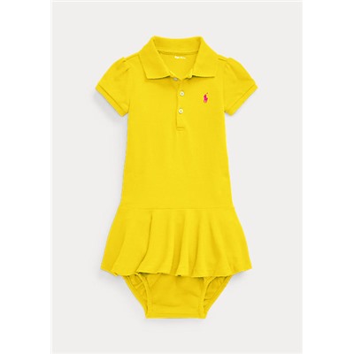 Baby Girl Piqué Polo Dress & Bloomer