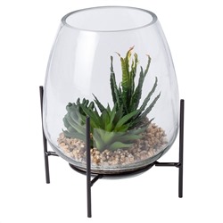 Vase mit Kunstblume