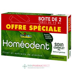 Boiron Homéodent - Soin Complet - Dents et Gencives - Goût Anis - Dentifrice 2x75 mlLot  × 2