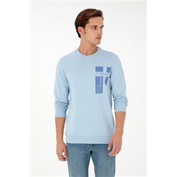 Erkek Açık Mavi Sweatshirt