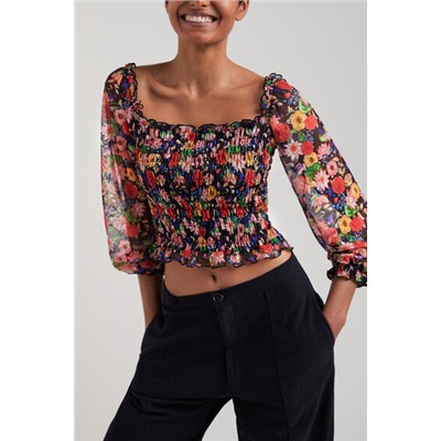 Camiseta tul floral