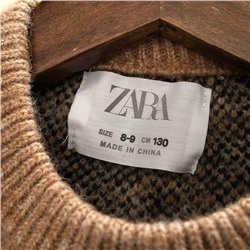 Zar*a свитер с леопардовым  принтом для маленьких модниц, экспорт