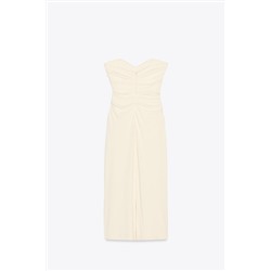 STRAPLESS MIDI DRESS