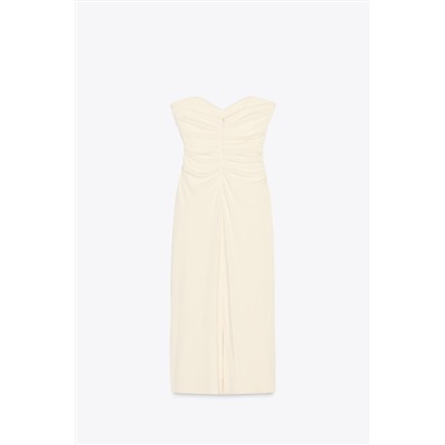 STRAPLESS MIDI DRESS
