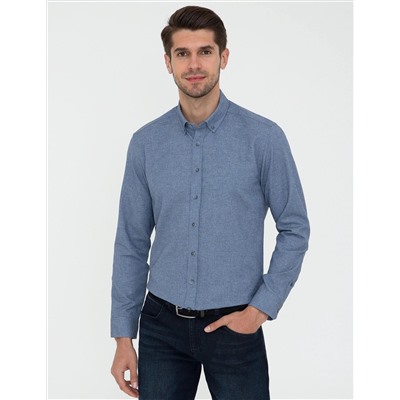 Mavi Slim Fit Uzun Kollu Gömlek