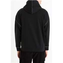 Sudadera oversize con capucha - Negro