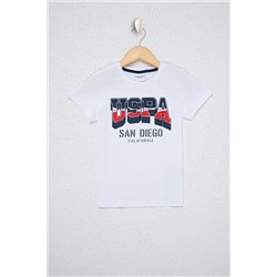 U.S. Polo Assn., Beyaz Erkek Çocuk T-Shirt